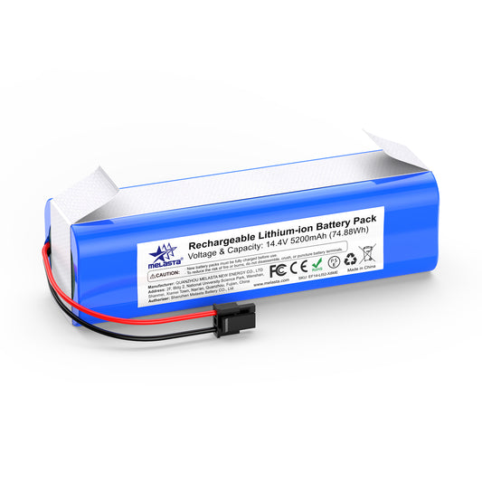 14.4V 5200mAh Li-ion Replacement Battery for Eufy RoboVac X8, X8 T226X, X8 Hybrid White, X8 Pro, RoboVa X8 Pro SES Robot Vacuum