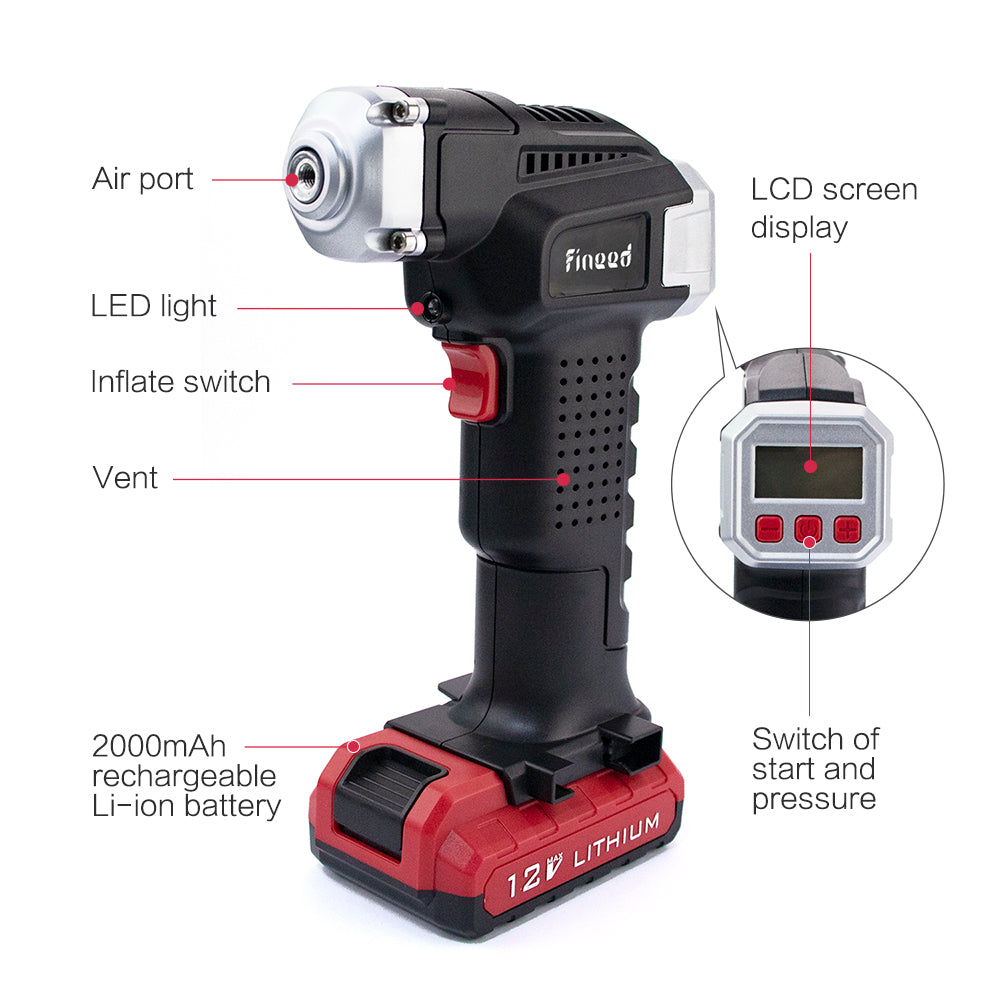 12V Compressor Portable Pump for Car Tire Inflator for Cars Bicycles Motorcycles 120PSI 23L/Min