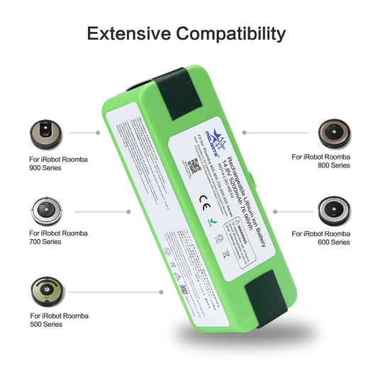 14.8V 5.2Ah Lithium Ion Battery for iRobot Roomba Cleaner 900 800 700 600 Series 960 980 981 965 895 890 860 695 692 690 680 675