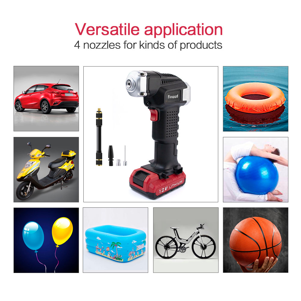 12V Compressor Portable Pump for Car Tire Inflator for Cars Bicycles Motorcycles 120PSI 23L/Min