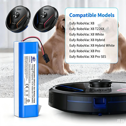 eufy RoboVac X8 / X8 Pro Series Replacement Battery With Rechargeable Battery Pack