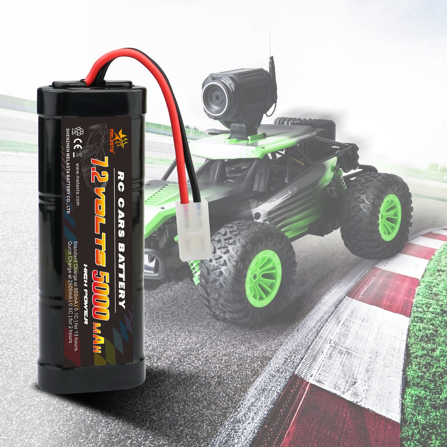 7.2V 5000mAh Ni-MH Battery with TA for RC Cars