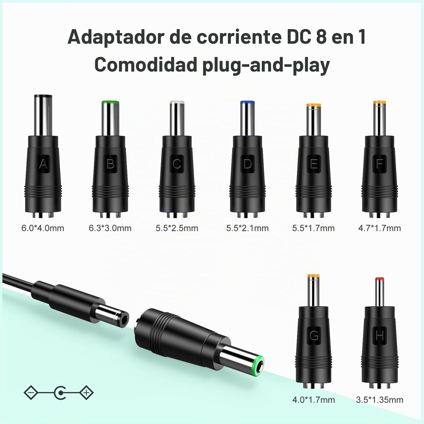 12V 1A AC/DC Power Adapter for 12V Electronics
