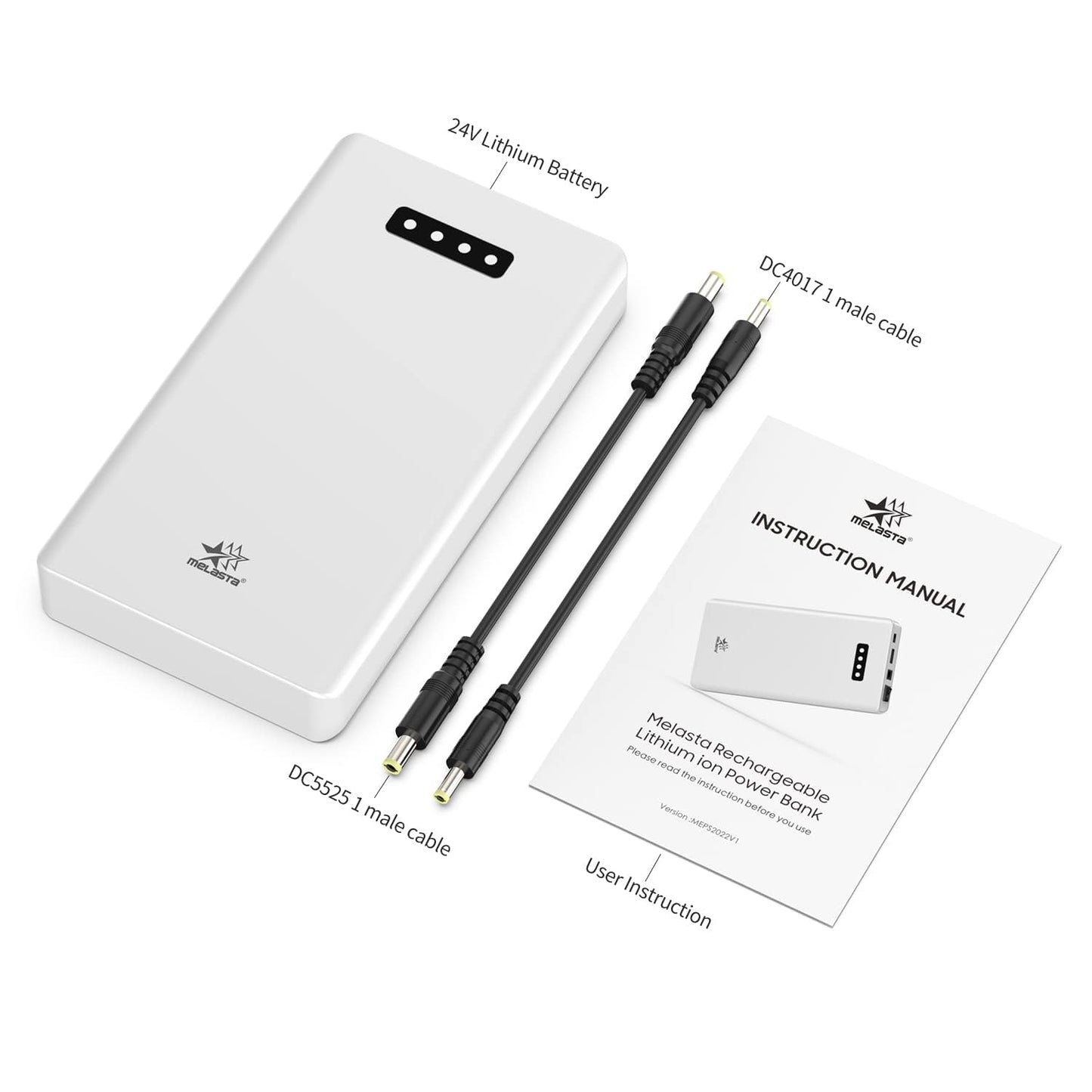 24V DC Power Bank for LED Strips 3350mAh with 9V & USB Output
