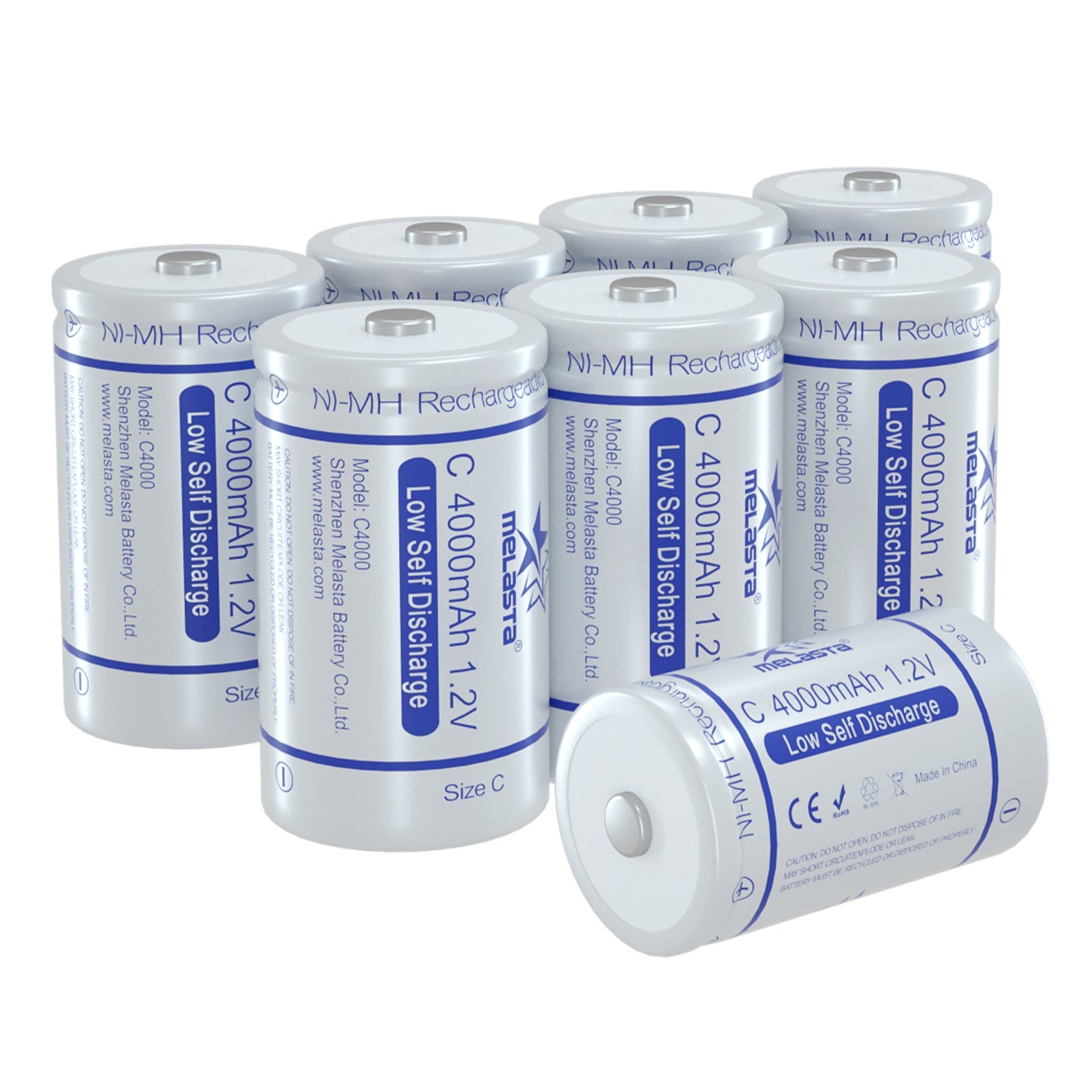 size C LSD NIMH Rechargeable battery 1.2V 4000mAh Low Self Discharge