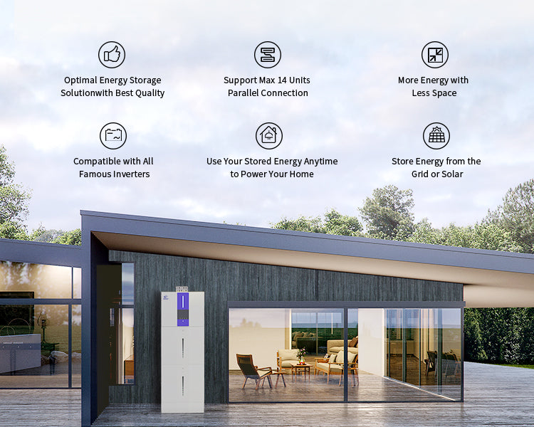 All In One Energy Storage System 10kWh 20kWh LiFePO4 Battery and Built-in 5KW Inverter