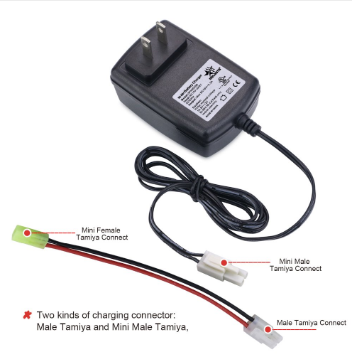 Melasta 10.8V-12V 9s 10s NiMH NiCD RC Charger with Male Tamiya