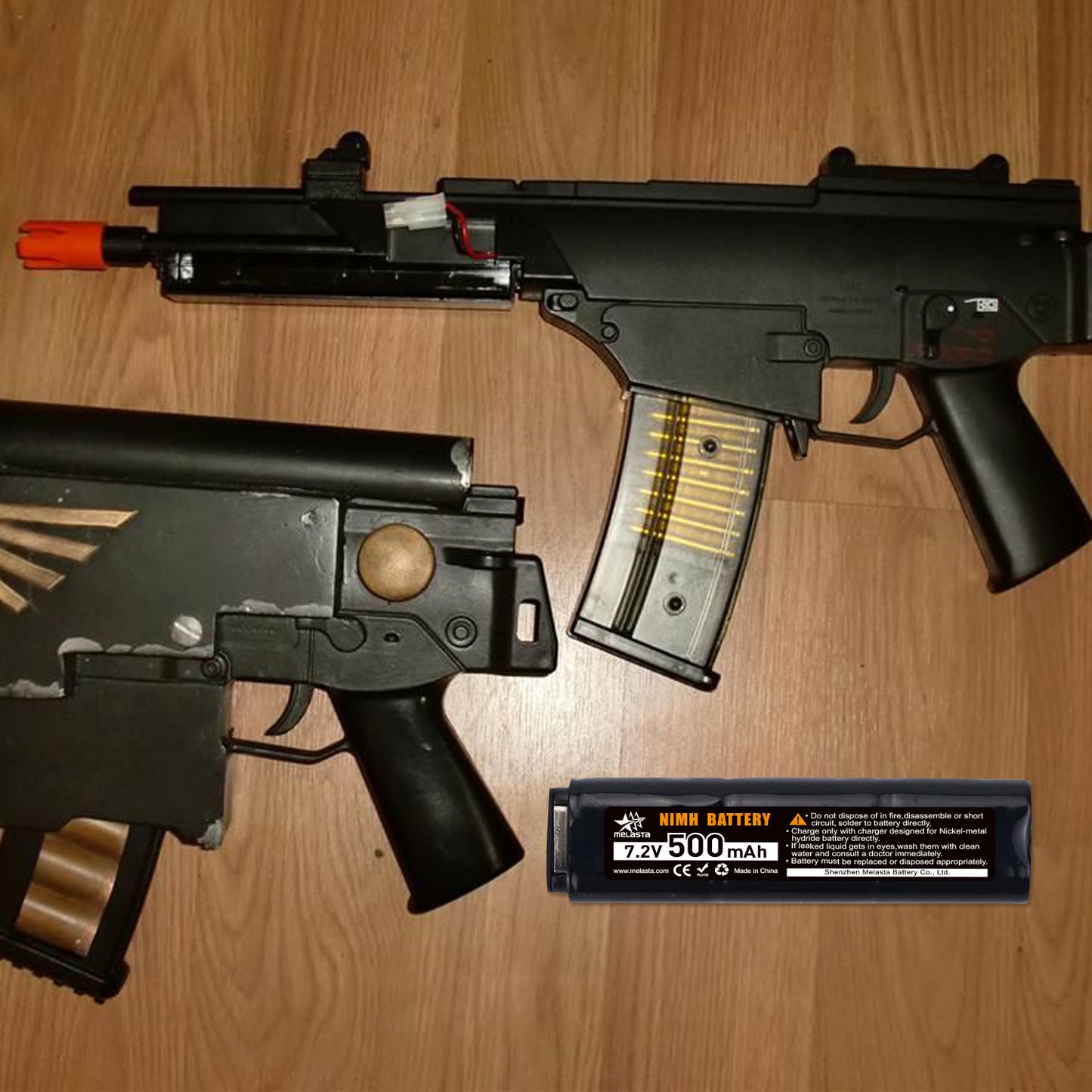 7.2V 500mAh 2/3N Ni-MH Battery for airsoft guns