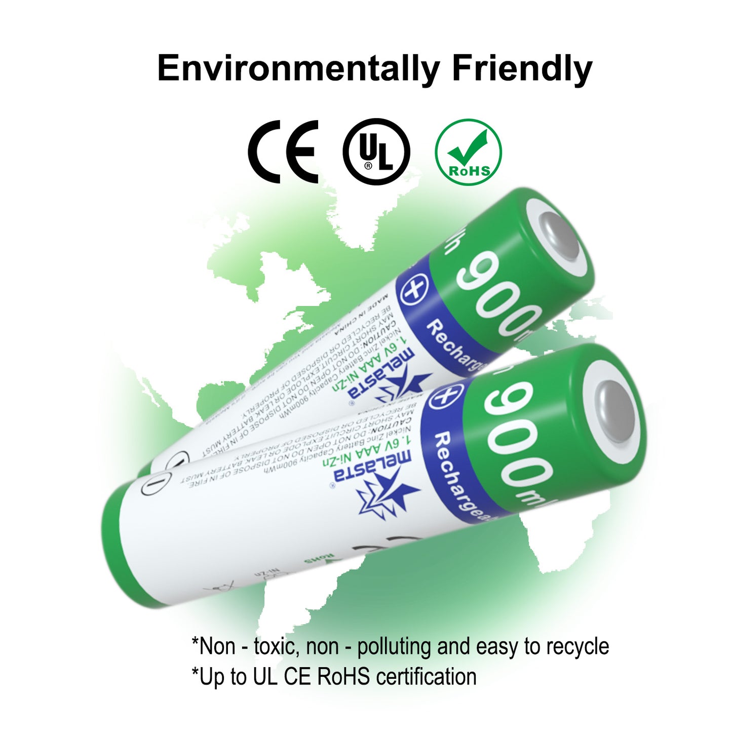 8PCS AAA 900mWh 1.6V Ni-Zn rechargeable battery