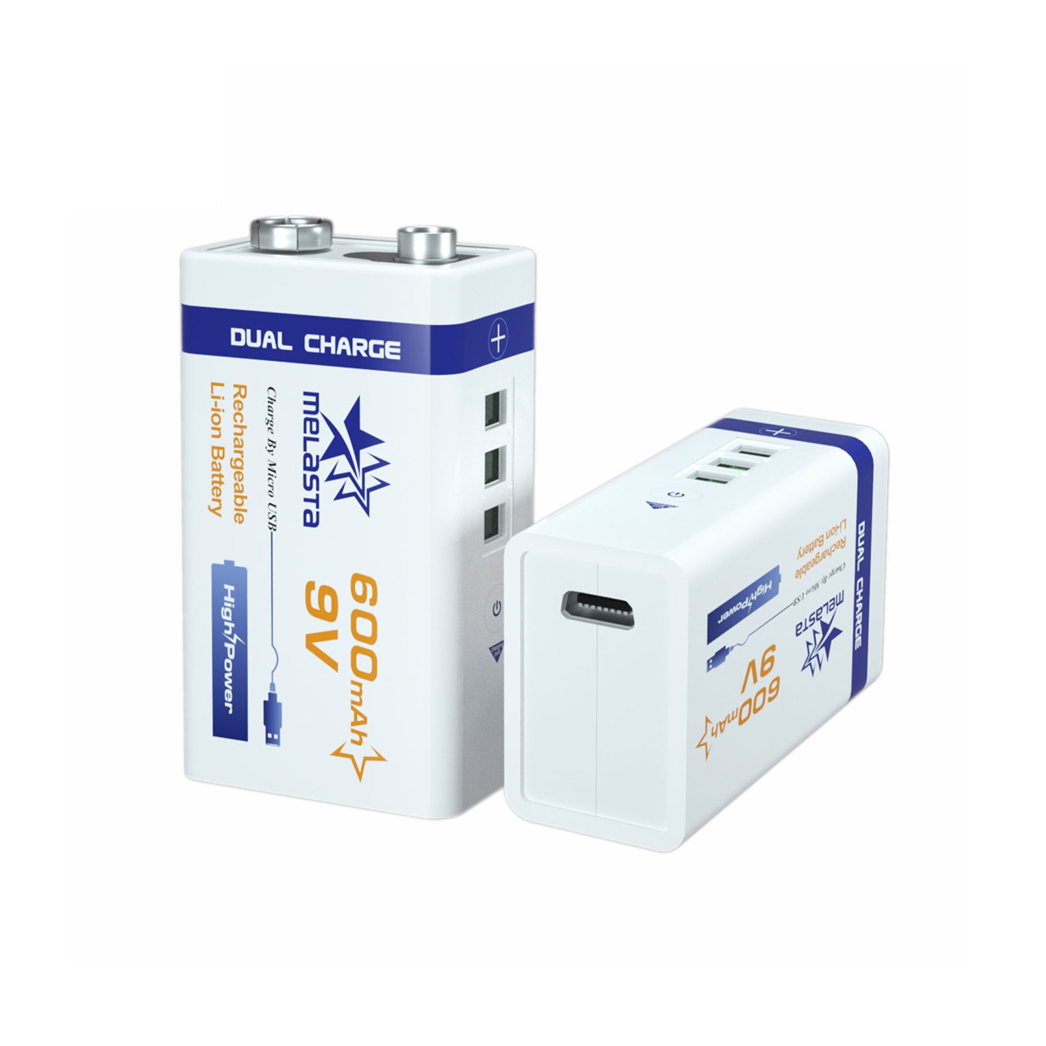 Accumulateur / Pile Rechargeable 9V - 6F22/HR22 - 8,4V~200mAh - Ni-MH.