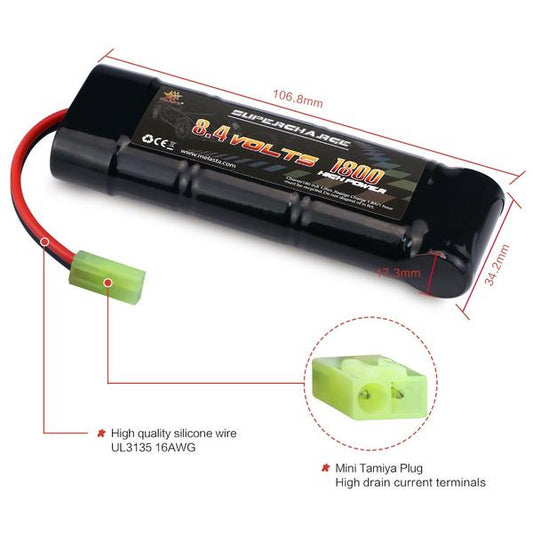 8.4V 1800mAh Ni-MH Battery Packs for RC Racing Cars