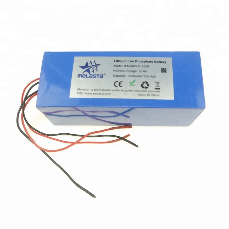 24V 9Ah 230.4Wh LiFePO4 li-ion Battery Pack with PCM