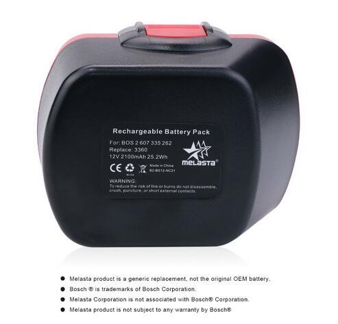 12V 2100mAh Ni-Cd Replacement Battery for Bosch