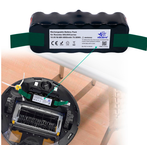 4.9Ah 14.4V NIMH Replacement Battery for iRobot Roomba