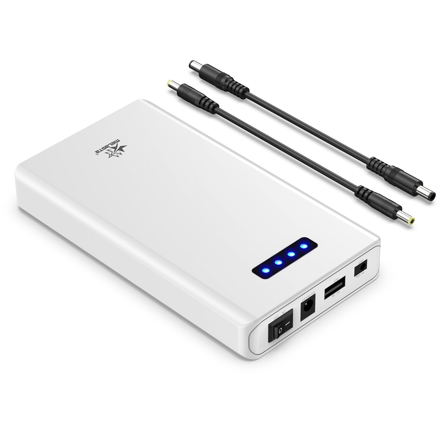 Melasta 12V Battery Pack with Charger for LED Strip 5.2Ah 18650 Rechargeable with 12V 9V DC and 5V USB Output Lithium Power Bank