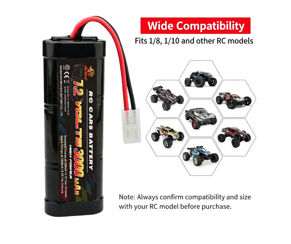 7.2V 3000mAh Ni-MH RC Car Battery with Tamiya Connector
