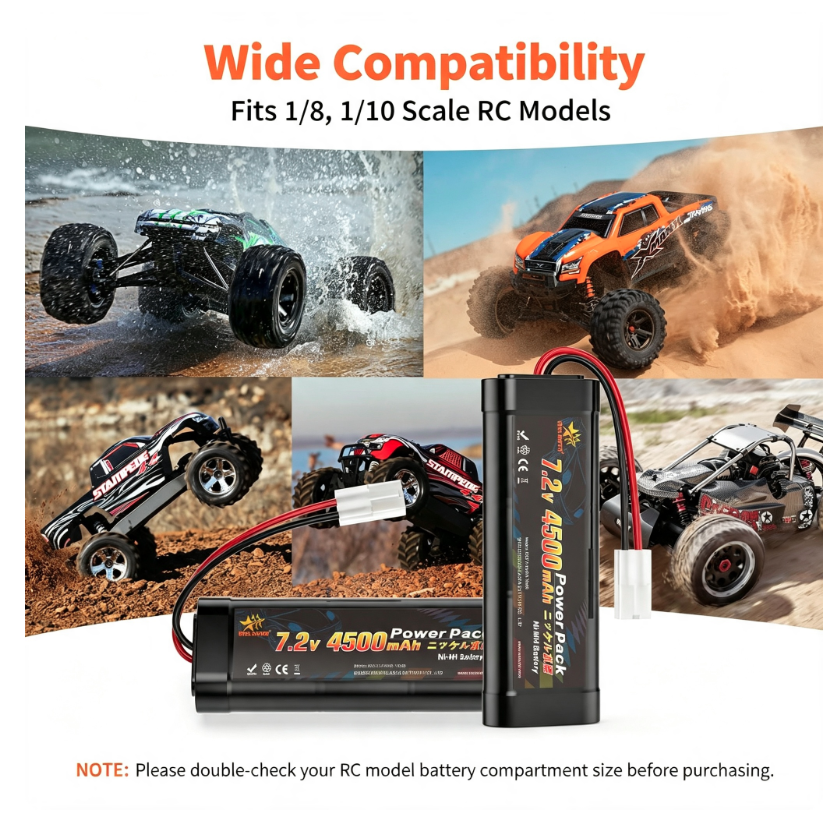 7.2V 4500mAh Ni-MH RC Battery with Tamiya Connector