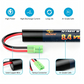 8.4V 1350mAh Ni-MH Airsoft Battery with Mini Tamiya Connector , Rechargeable Battery Pack for AK AEG Airsoft Guns