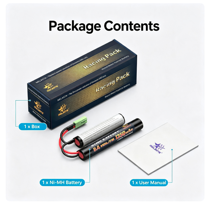 8.4V 1350mAh Ni-MH Airsoft Battery ,Split-Type Rechargeable Battery with Mini Tamiya Connector