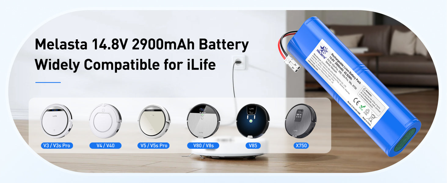 iLife V Series Replacement Battery 14.8V 2900mAh Li-Ion