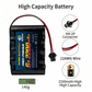 6.0V 2200mAh NiMH RC Battery Pack , Rechargeable Battery for RC Cars, Trucks & Boats with SM-2P Connector & USB Charger