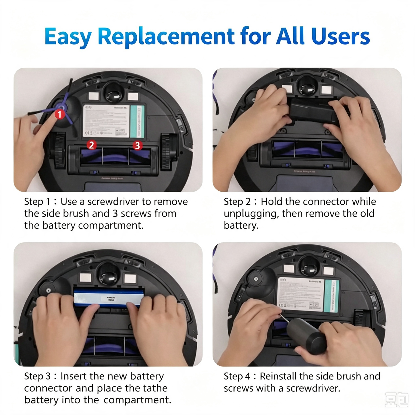 eufy RoboVac X8 / X8 Pro Series Replacement Battery With Rechargeable Battery Pack