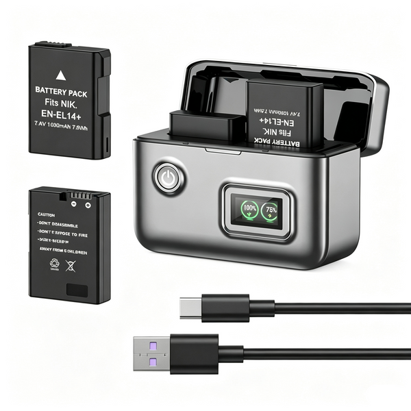 Nikon EN-EL14/14a Replacement Battery (2-Pack) and Dual Charger