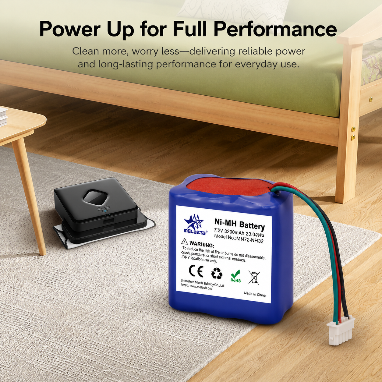 iRobot Braava 380T Battery Replacement ( 3.2Ah, 7.2V)