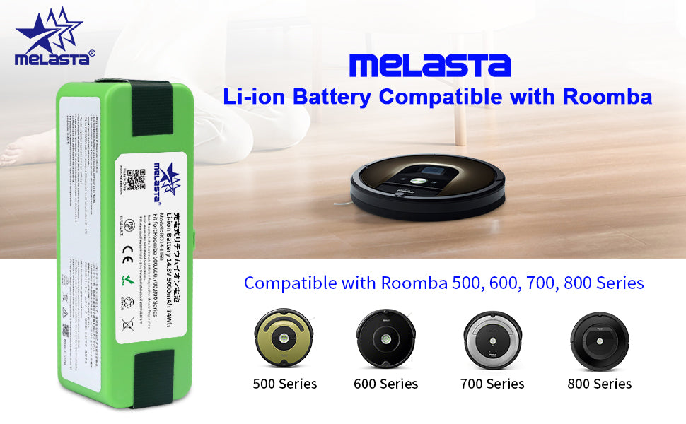 Roomba 500-800 Series Replacement Battery  14.4V 5000mAh Li-ion Battery Compatible with iRobot Roomba 880, 890, 675, 650 & More