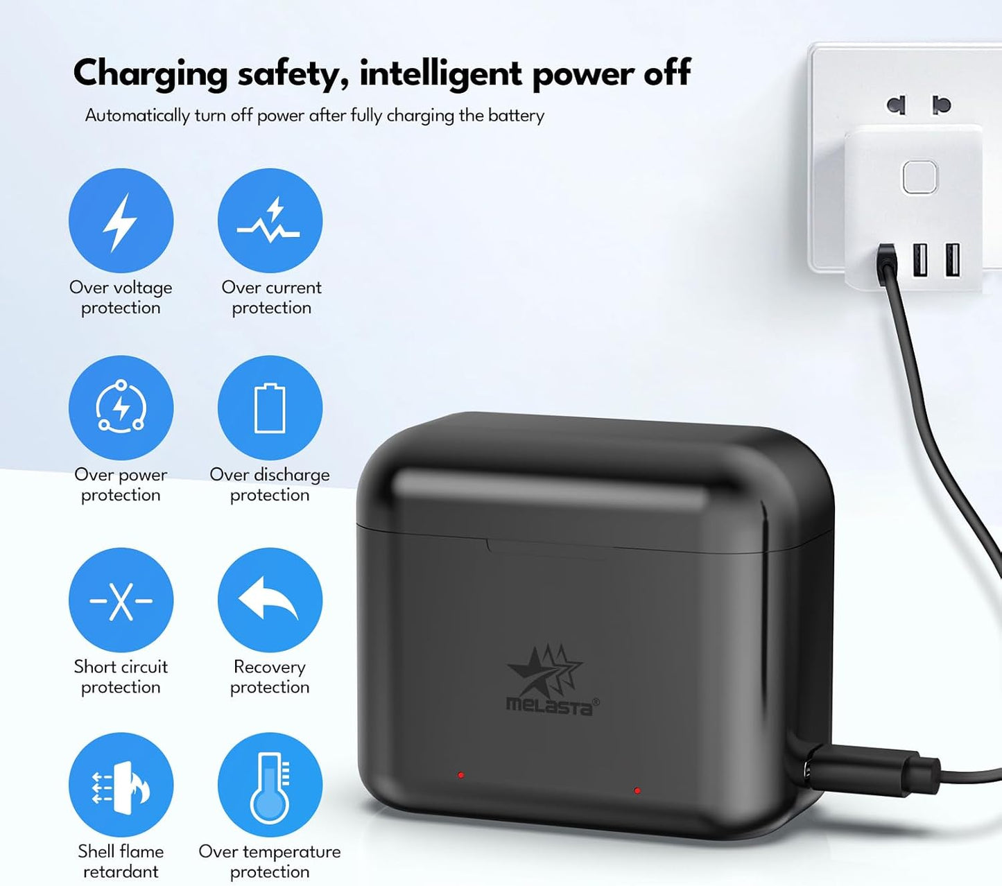 Melasta Insta360 X3 Battery Replacement - 1800mAh 2-Pack with Charger & USB-C