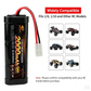 7.2V 2000mAh Ni-Cd RC Car replacement Battery with Tamiya Connector