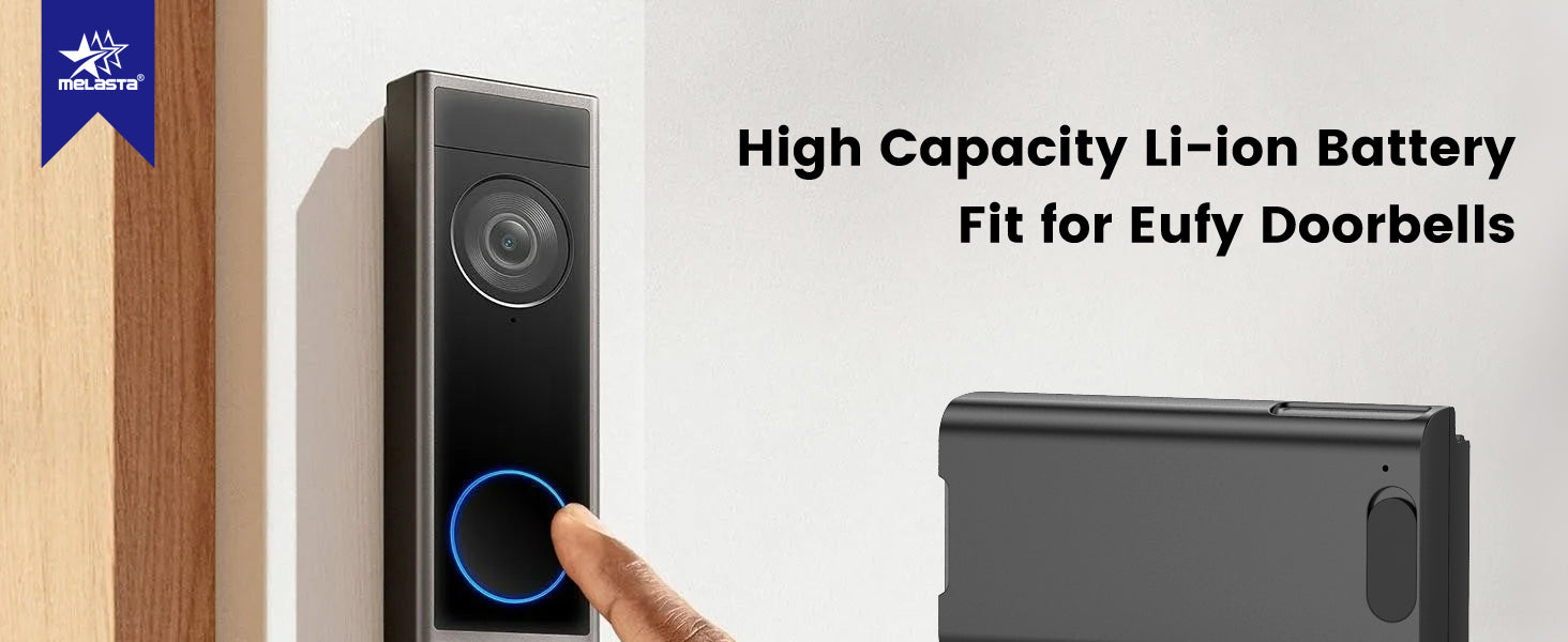 Eufy E340 Doorbell Replacement Battery with USB-C Charging Port  3.6V 6700mAh