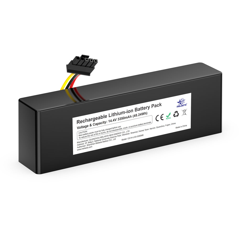 Melasta 14.4V 3350mAh Vacuum Cleaner Battery for Conga 3290 3390 3490 3590 3690 3790 3890 Series, Li-Ion Battery for Xiaomi Mop