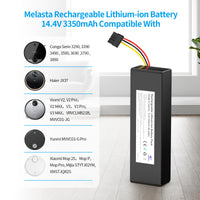 Melasta 14.4V 3350mAh Vacuum Cleaner Battery for Conga 3290 3390 3490 3590 3690 3790 3890 Series, Li-Ion Battery for Xiaomi Mop