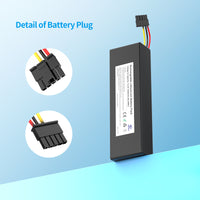 Melasta 14.4V 3350mAh Vacuum Cleaner Battery for Conga 3290 3390 3490 3590 3690 3790 3890 Series, Li-Ion Battery for Xiaomi Mop