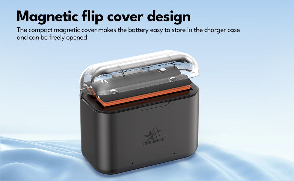 Melasta Insta360 X3 Battery Replacement - 1800mAh 2-Pack with Charger & USB-C