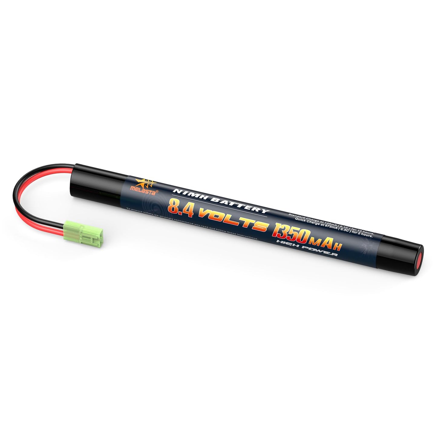 8.4V 1350mAh Ni-MH Airsoft Battery with Mini Tamiya Connector , Rechargeable Battery Pack for AK AEG Airsoft Guns