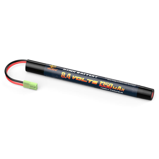 8.4V 1350mAh Ni-MH Airsoft Battery with Mini Tamiya Connector , Rechargeable Battery Pack for AK AEG Airsoft Guns