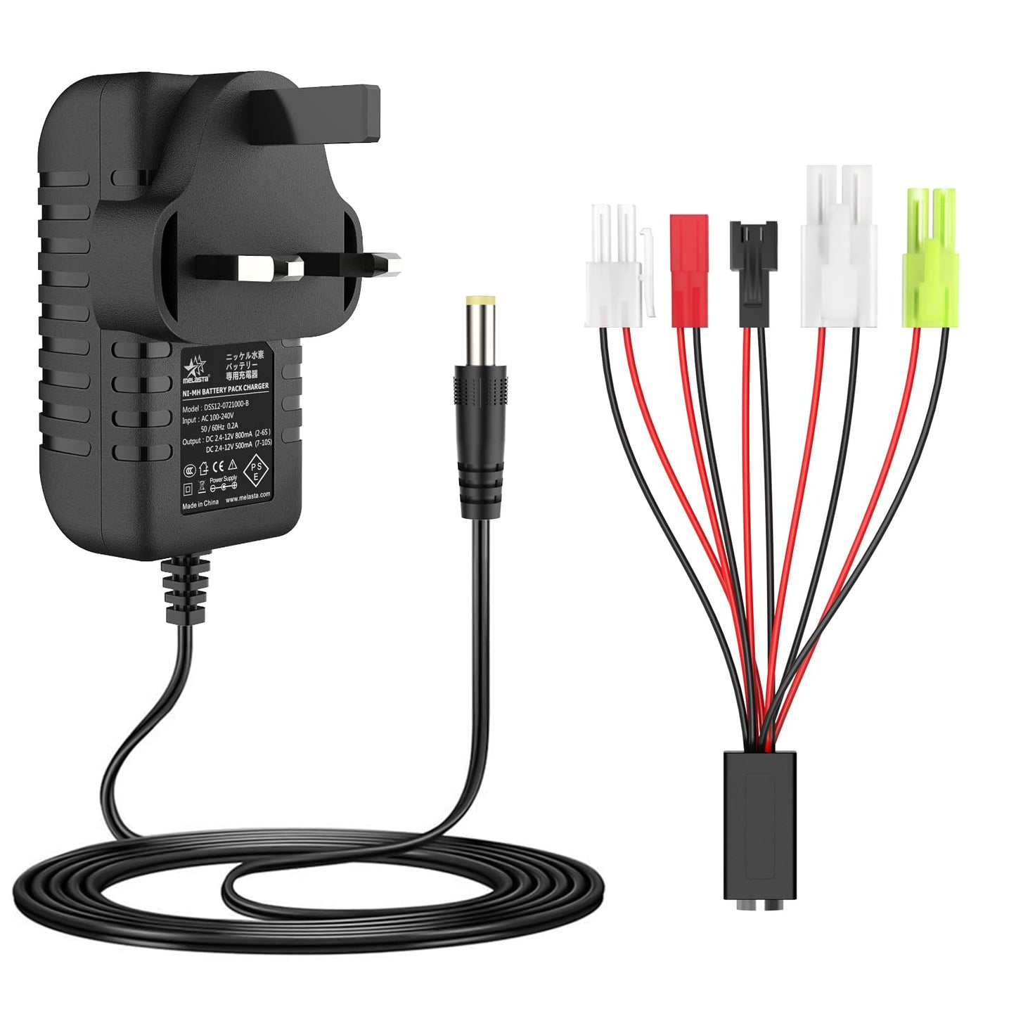 【UK Plug】 Intelligent Charger 2.4V-7.2V 8.4V 9.6V 12V for Nimh/Nicd Battery