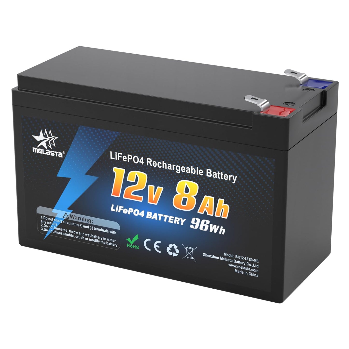 12V 8Ah LiFePO4 Battery