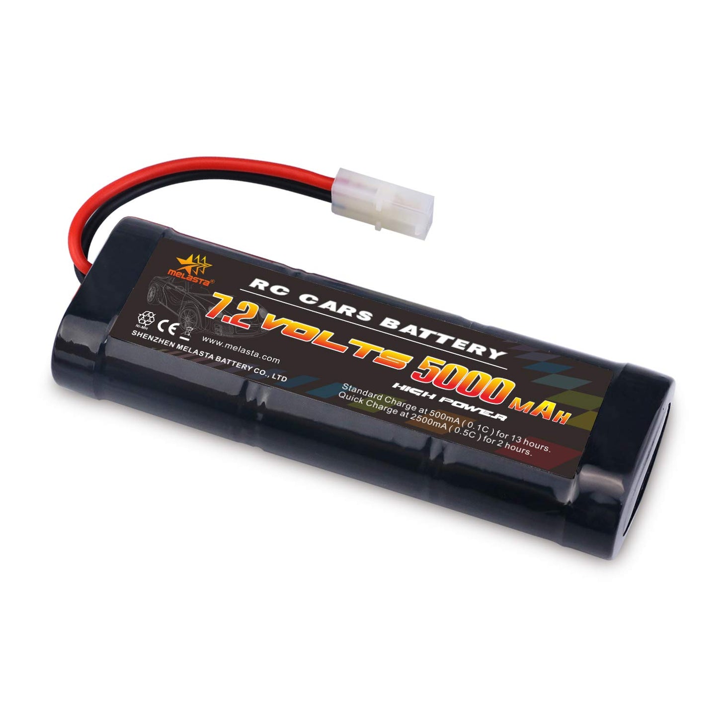7.2V 5000mAh 6-Cell NiMH RC Battery for Cars/Trucks
