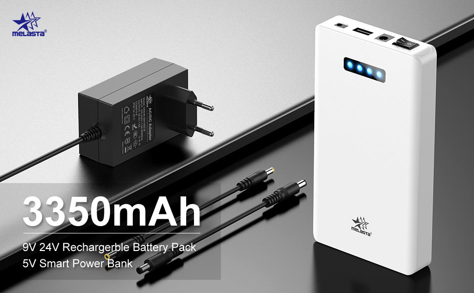 24V DC Power Bank for LED Strips  3350mAh with 9V & USB Output