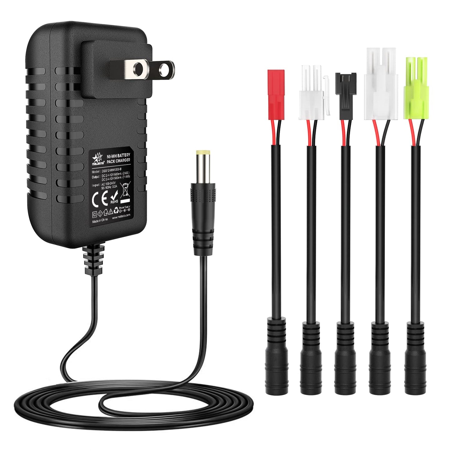 RC Battery Charger for NiMH Packs , Universal 2.4-12V with Tamiya/JST Connectors