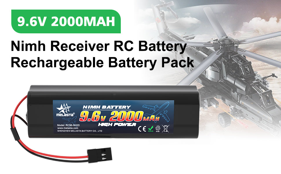 9.6V 2000mAh NiMH RX Battery with Hitec Plug for Futaba RC