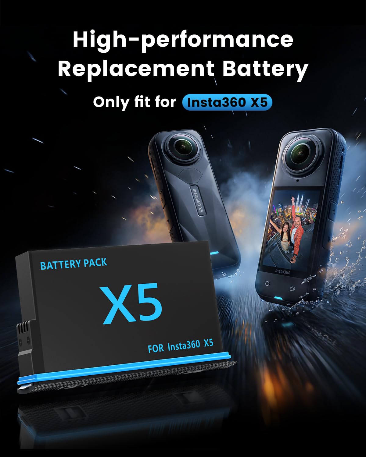 Insta360 X5 Replacement Battery 2800mAh