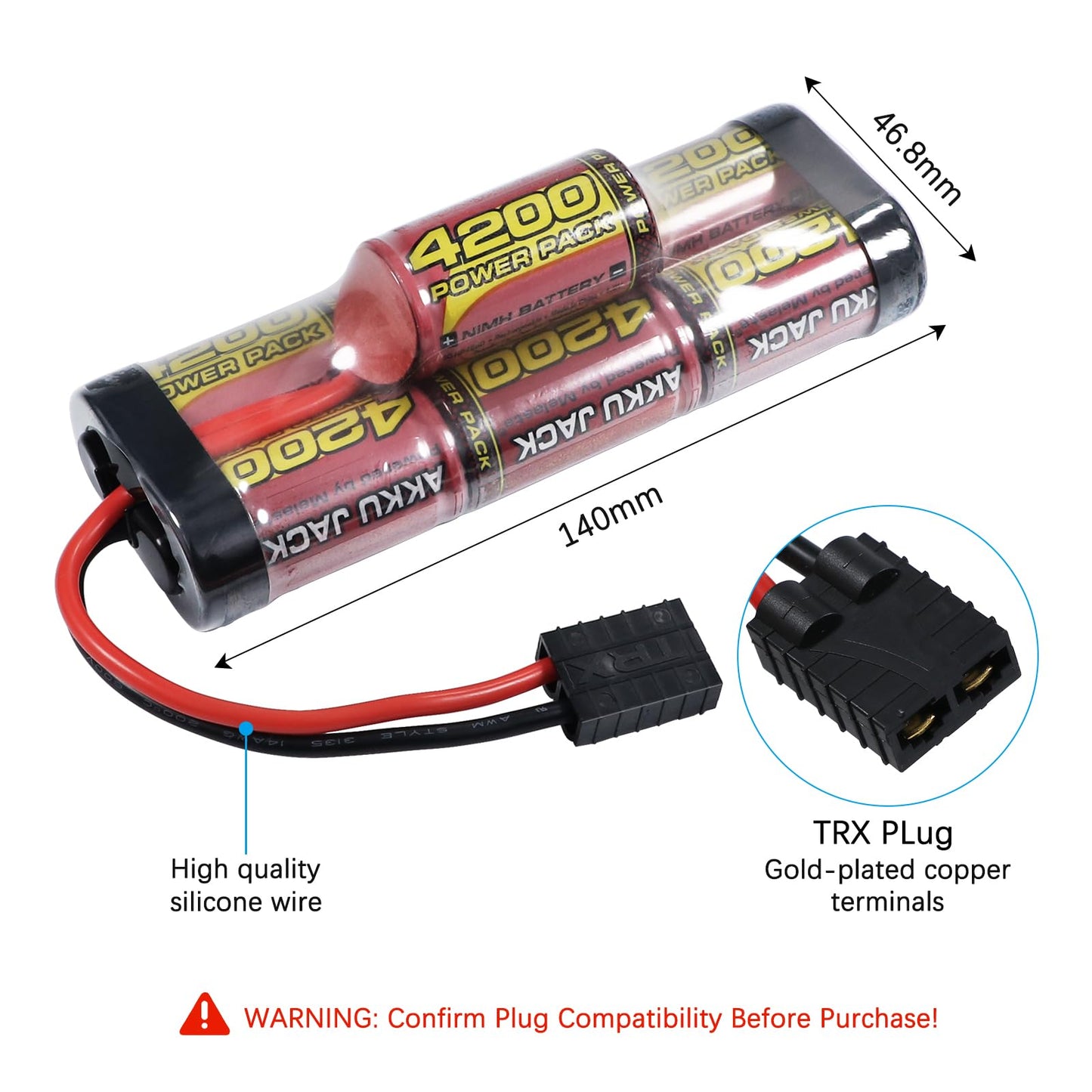8.4V 4200mAh Hump NiMH Battery for Traxxas RC Cars