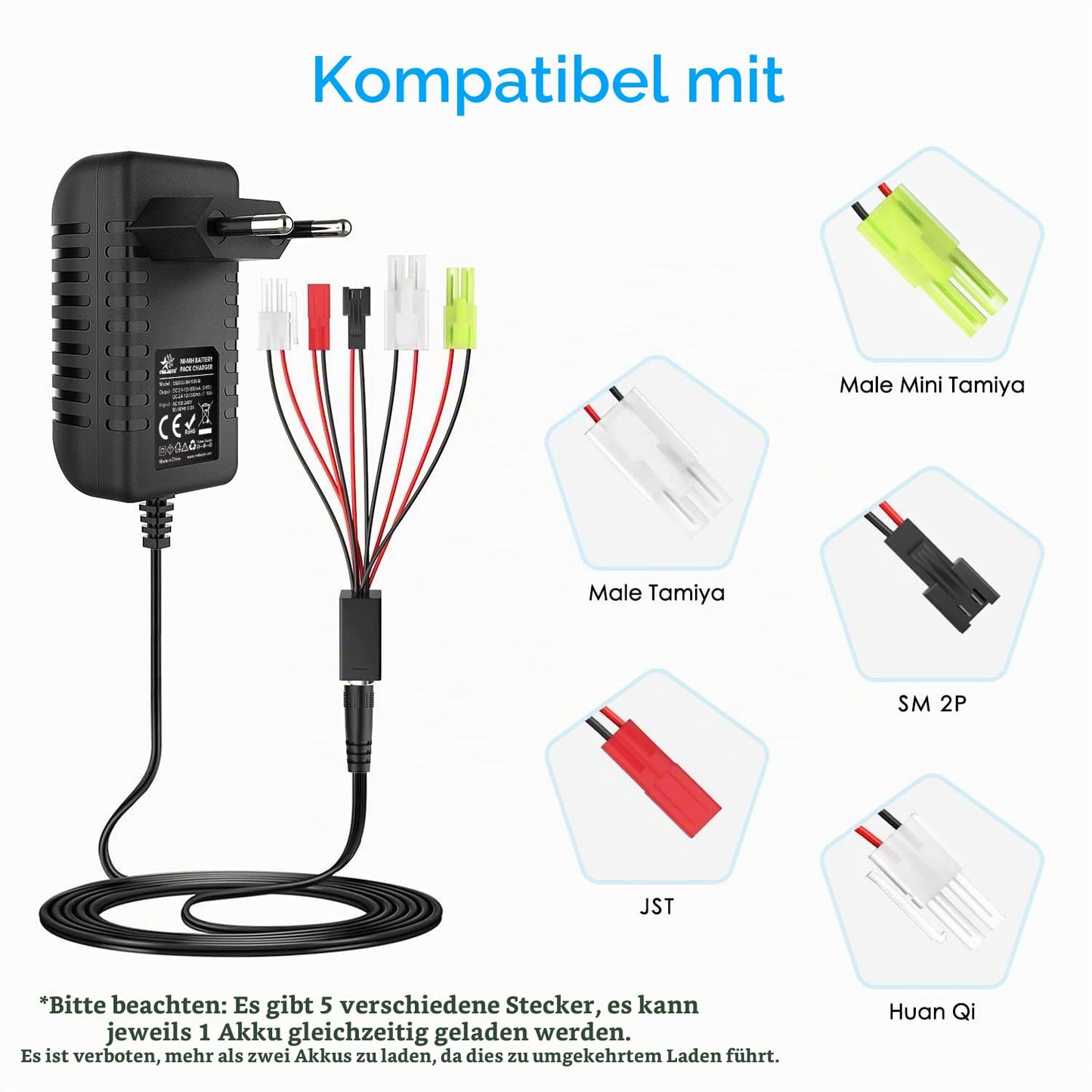 NIMH/NICD Charger 2.4V-7.2V 8.4V 9.6V 10.8V 12V for 2-10S NIMH Battery