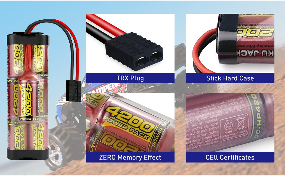 8.4V 4200mAh Hump NiMH Battery for Traxxas RC Cars