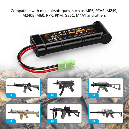 8.4V 1800mAh Flat NiMH Airsoft Battery – Mini Tamiya
