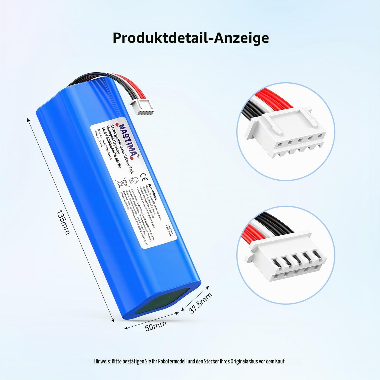 Ecovacs Deebot Ozmo 950 Replacement Battery 14.4V 5200mAh